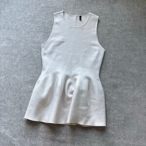 Theory Peplum Beige Top